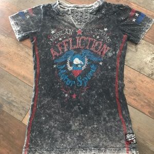 Affliction burn out tee